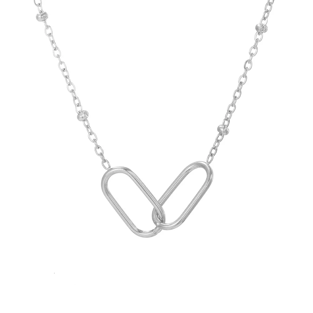Mother And Daughter Forever Linked Together Double Circle Necklace - Image 2