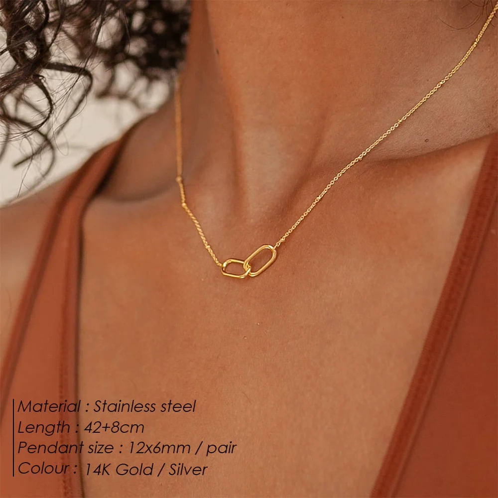 Mother And Daughter Forever Linked Together Double Circle Necklace - Image 4