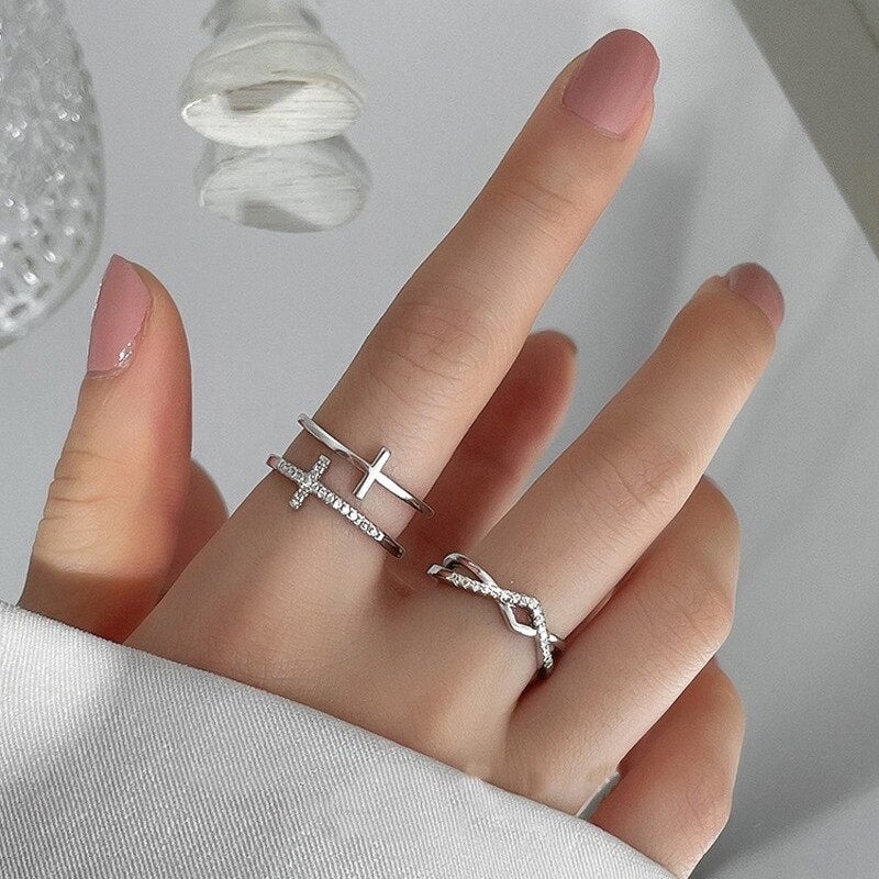 🎁Christmas Sale🎄To My Daughter "Pray Through It" Twin Band Cross Ring - Image 9
