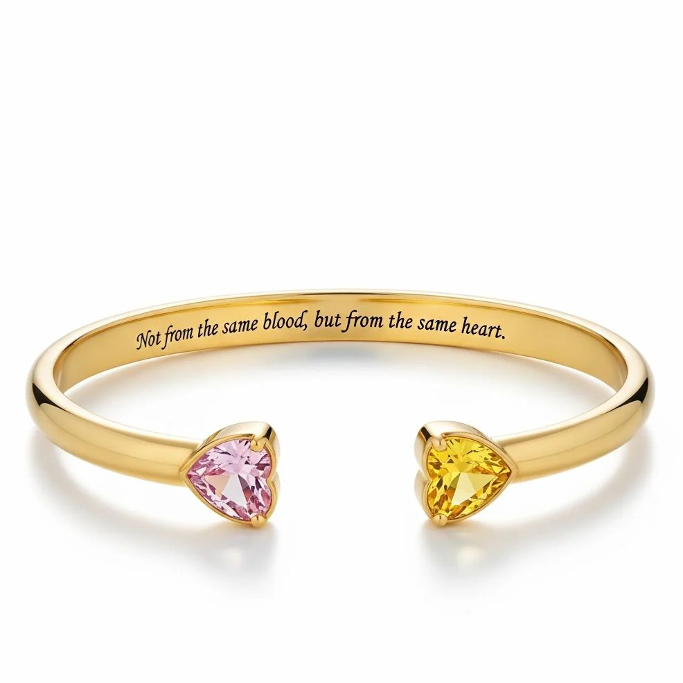 For Friend -Not Sisters By Blood But Sisters By Heart Custom Birthstones Bracelet - Image 8