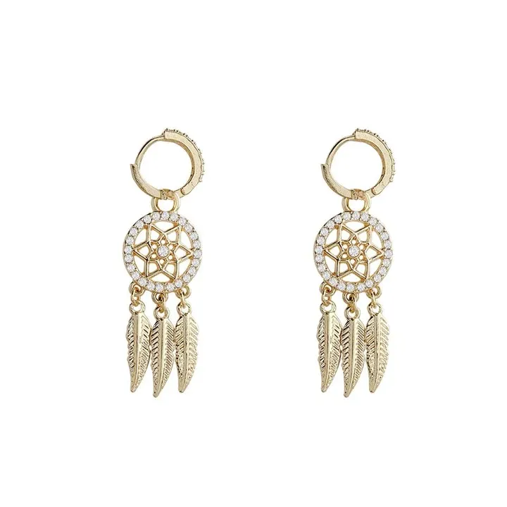 🌸Golden Slumber Dreamcatcher Earrings - Image 7