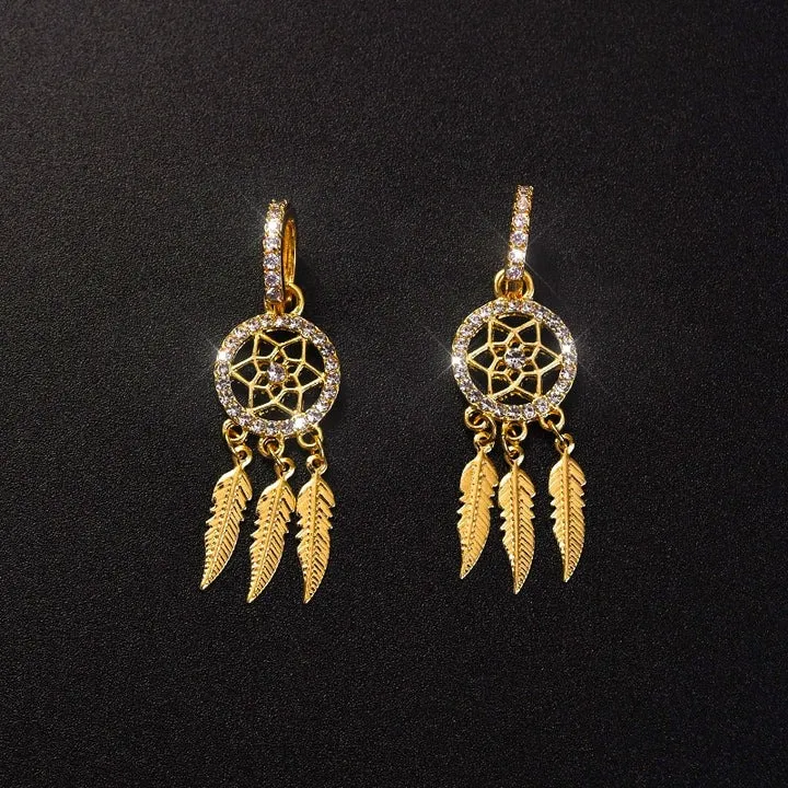 🌸Golden Slumber Dreamcatcher Earrings - Image 8