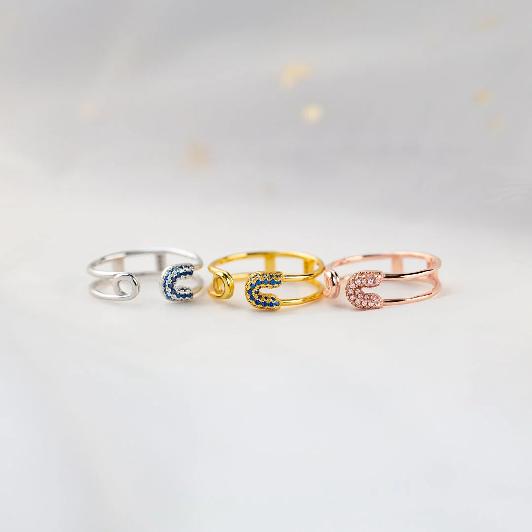 Drive Safe, Mom Safety Pin Ring - Image 4