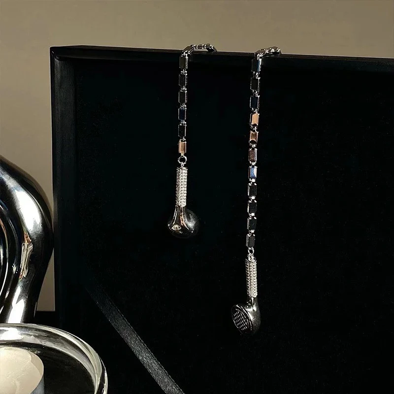 Shiny Zircon Slightly Inlaid Earphone Necklace - Image 8