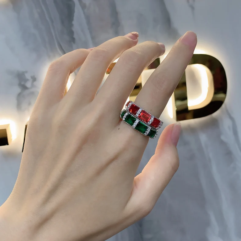 Vintage Emerald 925 Sterling Silver Eternity Band Ring - Image 6