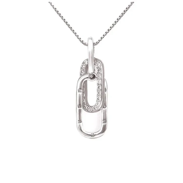 You're Never Alone Emotional Support Rectangle Interlocking Necklace - Image 9