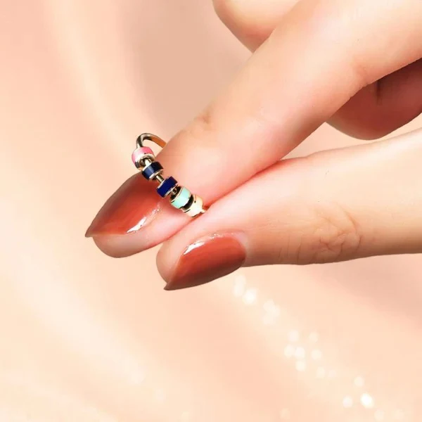 Anxiety Relieving Enamel Fidget Ring - Image 4