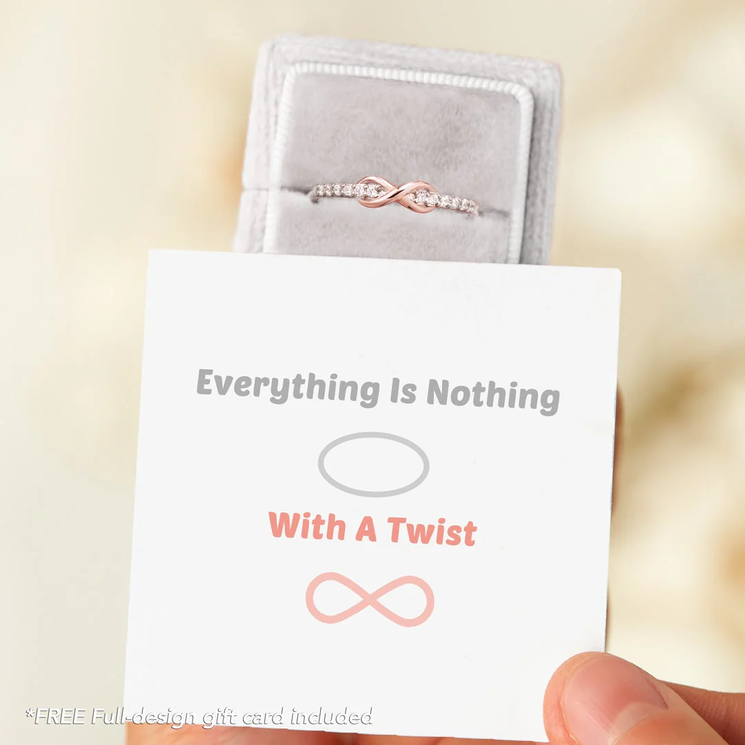 Everything Is Nothing With A Twist Infinity Band Ring - Image 4