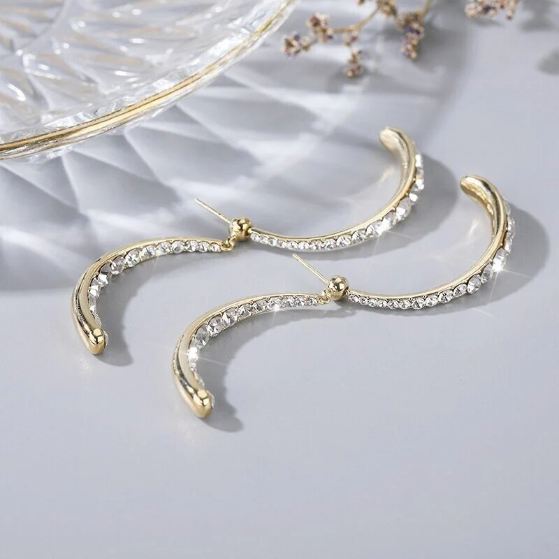 Fashion Cross Curved Earrings - Image 6