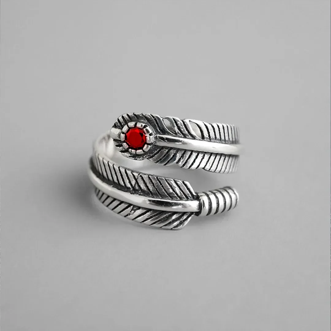 FOR MEMORIAL- YOUR GUARDIAN ANGEL WATCHING AND PROTECTING FEATHER TURQUOISE RING - Image 8