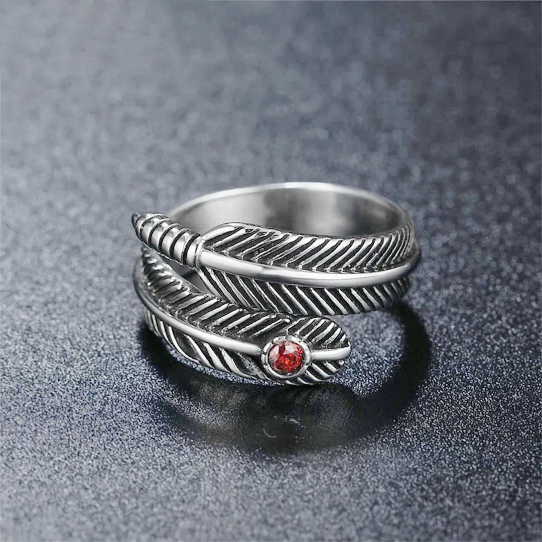 FOR MEMORIAL- YOUR GUARDIAN ANGEL WATCHING AND PROTECTING FEATHER TURQUOISE RING - Image 9