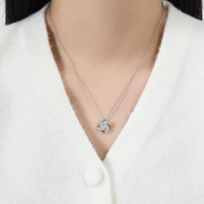 For Daughter - Love You Forever Diamond Knot Necklace - Image 3