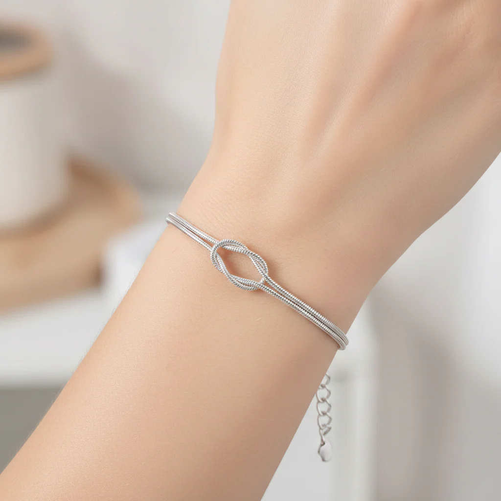 For Daughter -We Are Forever Linked Together Infinity Knot Bracelet - Image 3