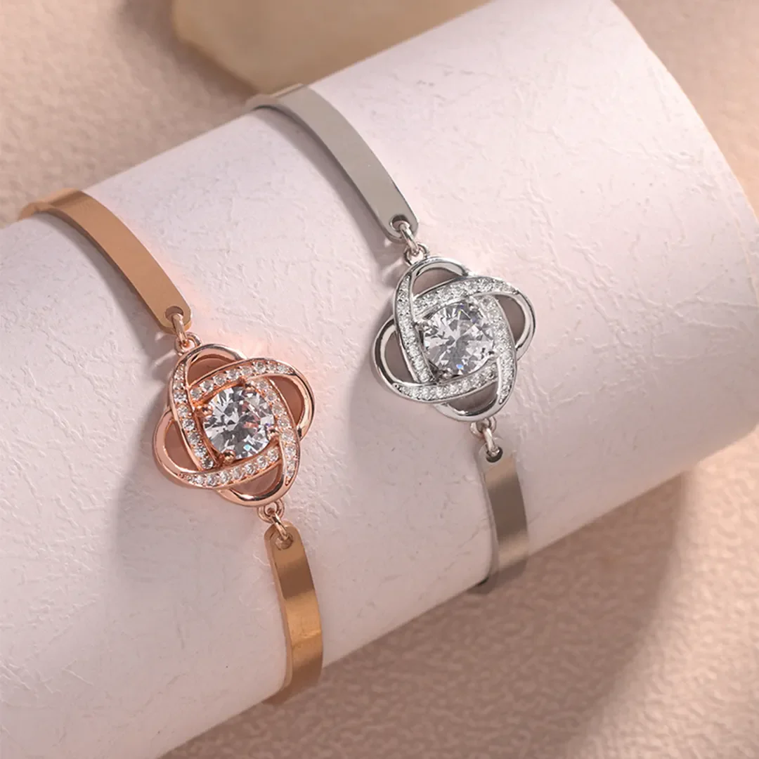 FOR FRIEND - I LOVE YOU DIAMOND KNOT BRACELET - Image 5