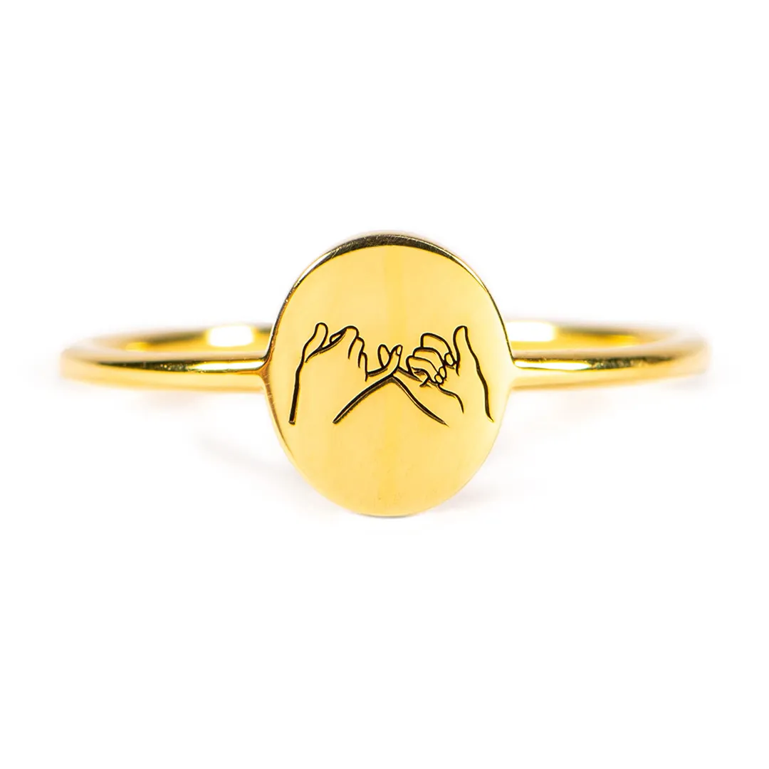 FOR FRIEND -YOU ARE MY FAVORITE BITCHES HOLDING HANDS RING - Image 3