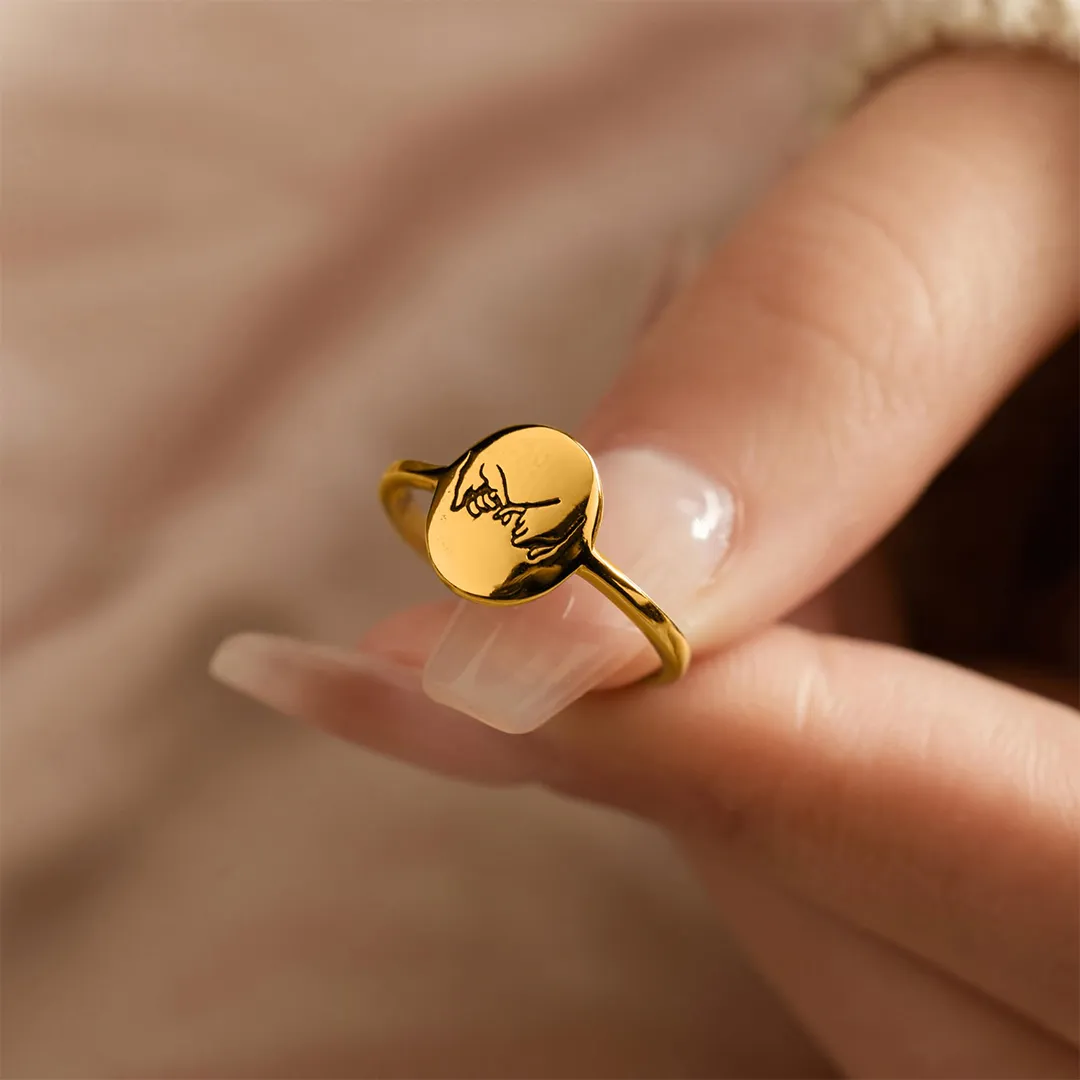 FOR FRIEND -YOU ARE MY FAVORITE BITCHES HOLDING HANDS RING - Image 4