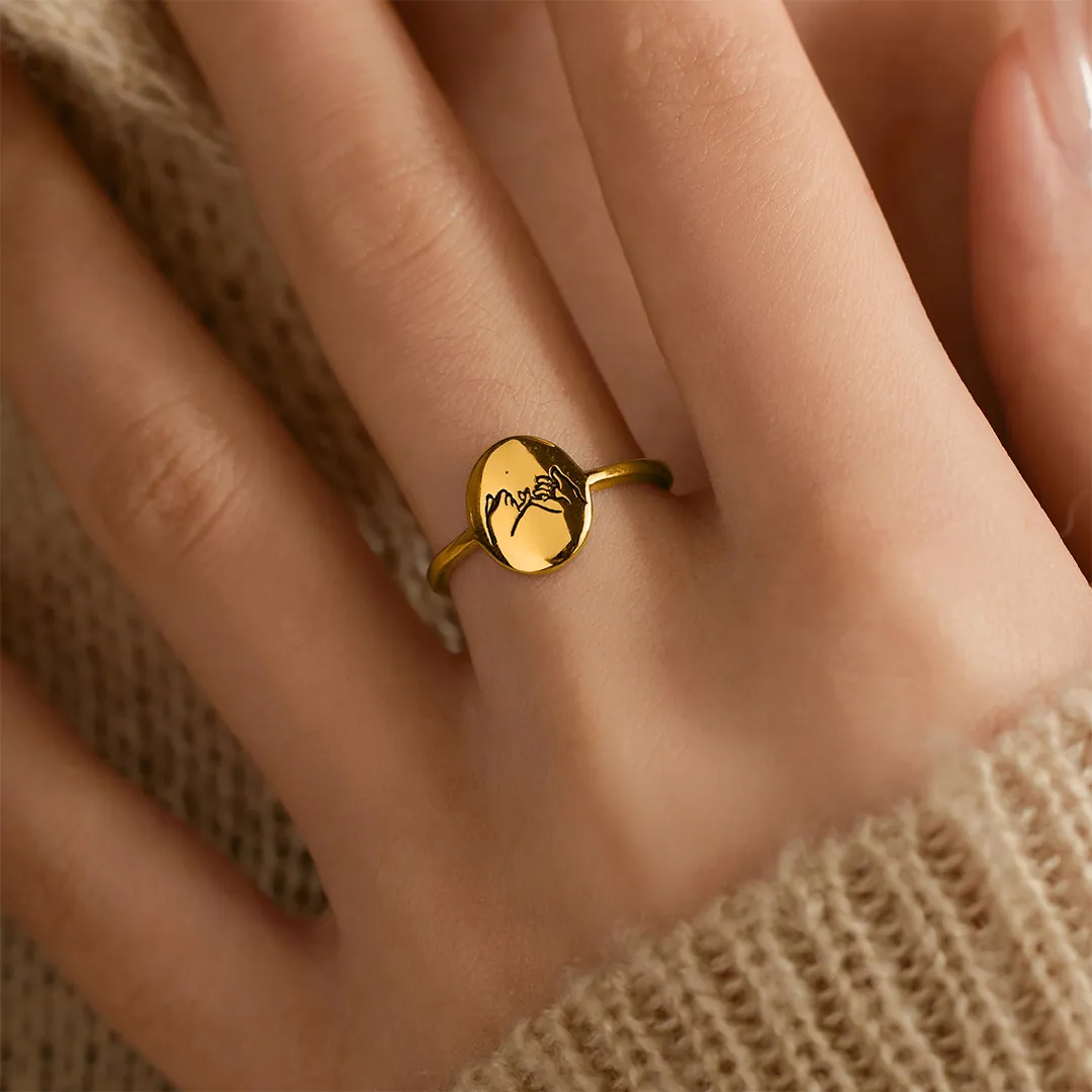 FOR FRIEND -YOU ARE MY FAVORITE BITCHES HOLDING HANDS RING - Image 5