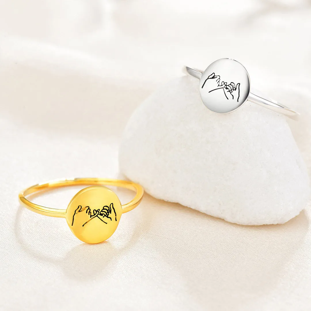 FOR FRIEND -YOU ARE MY FAVORITE BITCHES HOLDING HANDS RING - Image 6