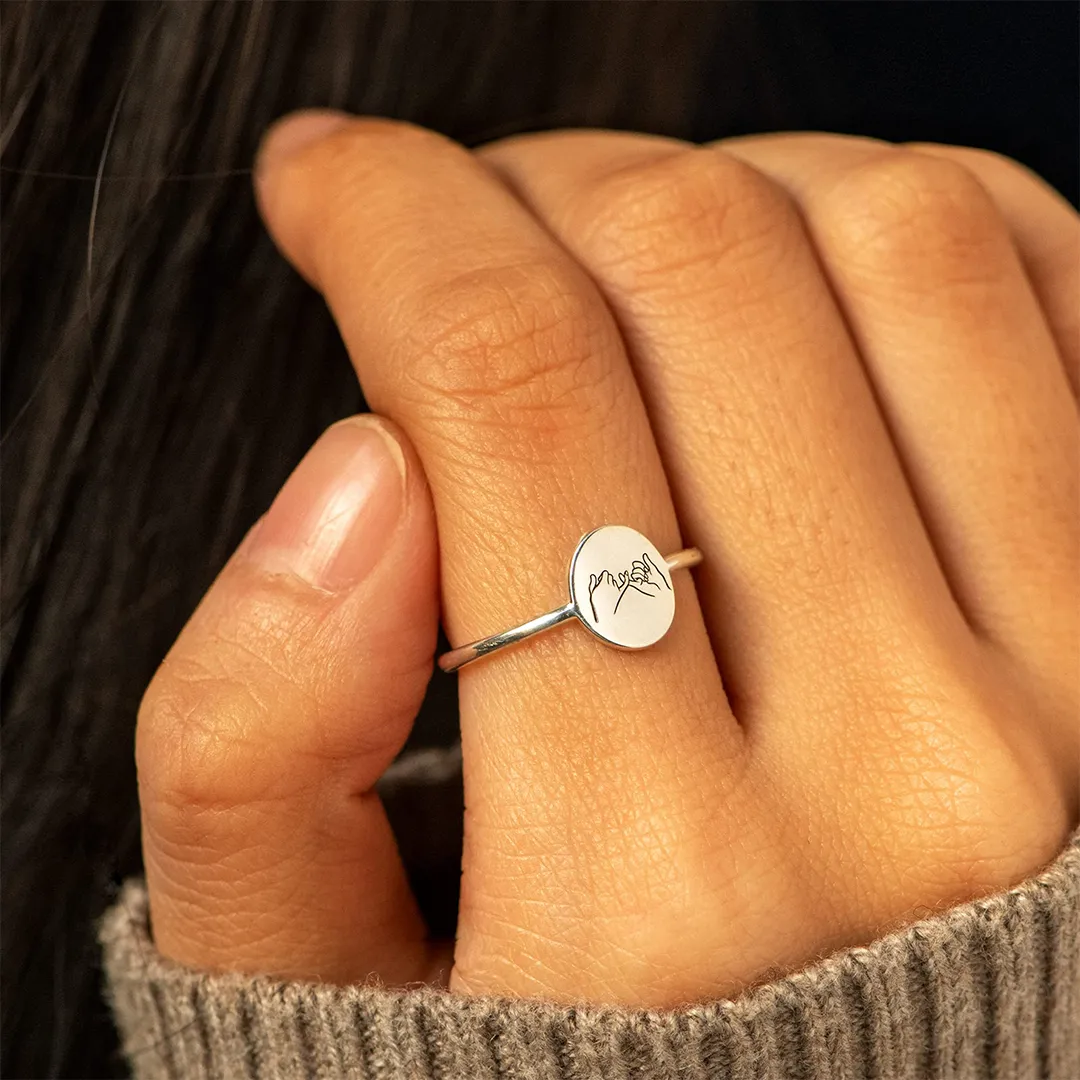 FOR FRIEND -YOU ARE MY FAVORITE BITCHES HOLDING HANDS RING - Image 8