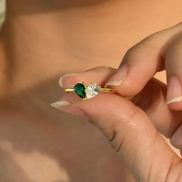 For Love - Custom Heart Birthstone Ring - Image 11