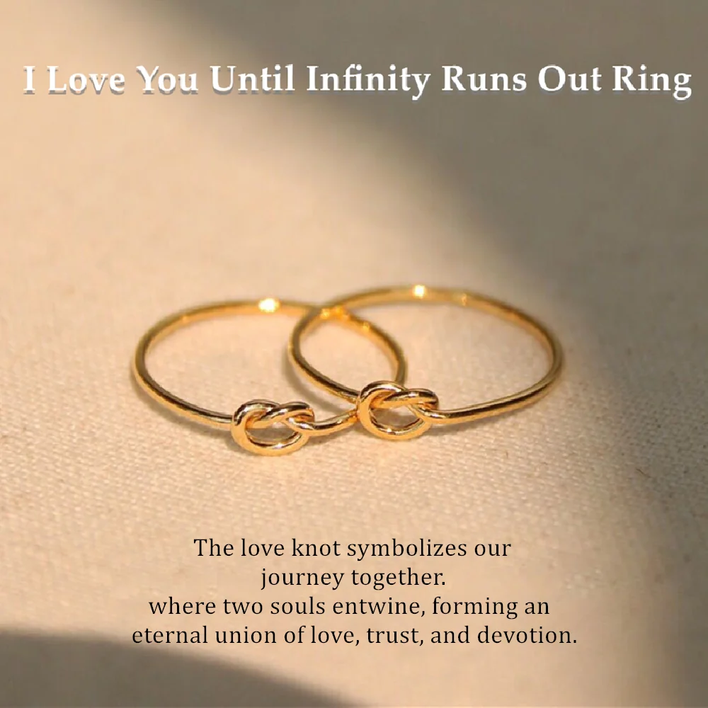 For Love - I Love You Until Infinity Runs Out Ring