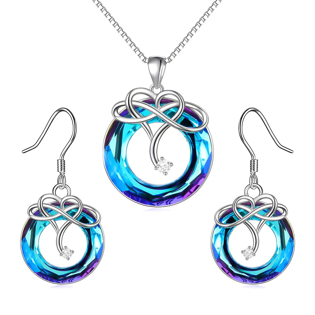 For Love - S925 I Love You until Infinity Runs Out Crystal Infinity Necklace - Image 6