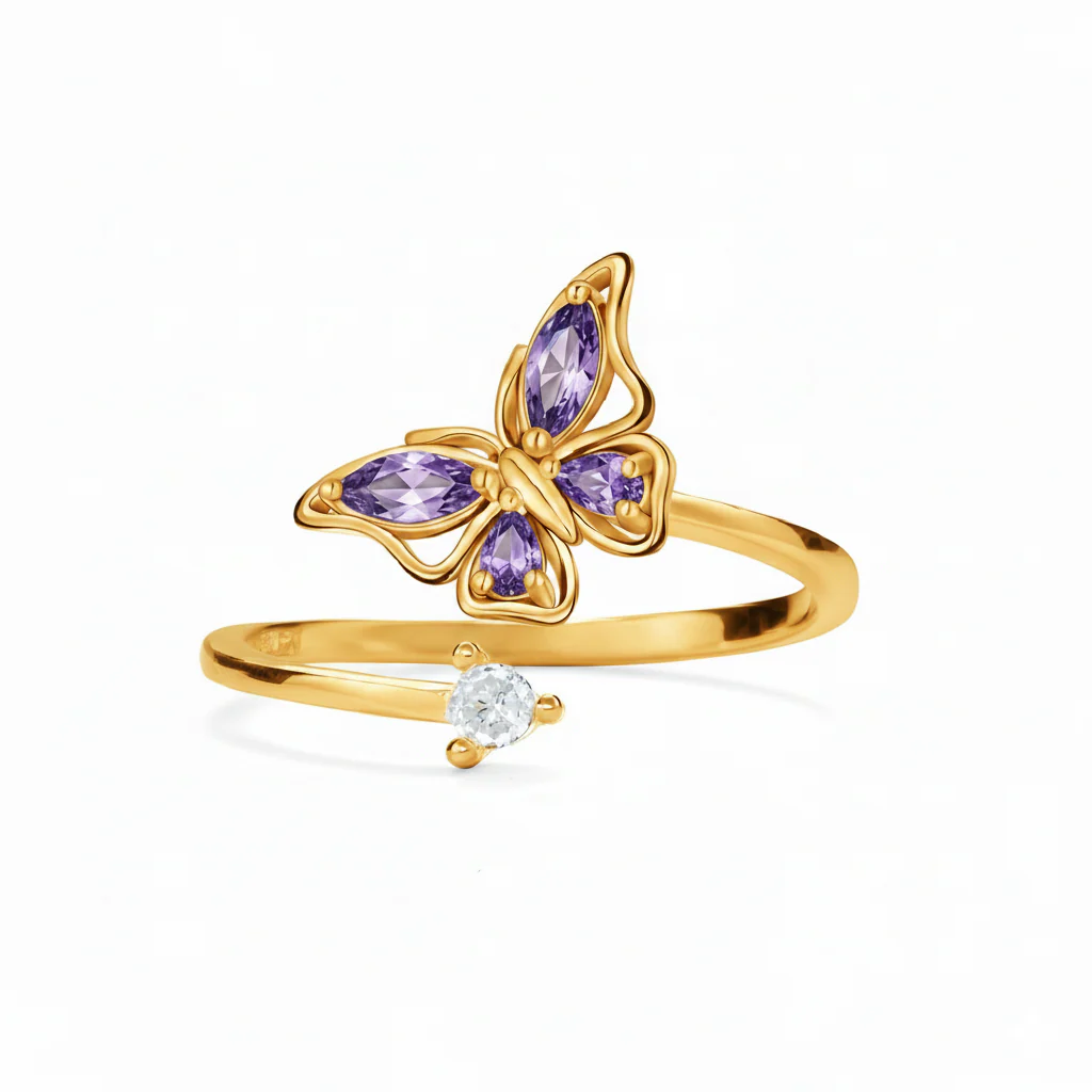 FOR MEMORIAL - THEY FLY WITH US CUSTOM BIRTHSTONE BUTTERFLY RING - Image 7