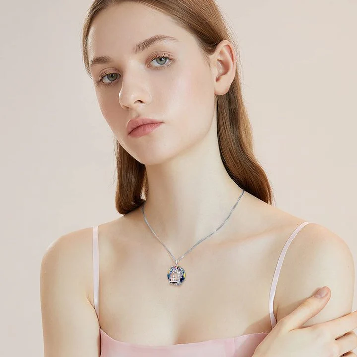 For Sister - S925 There's no greater gift than sisters Crystal Tree of Life Necklace - Image 6