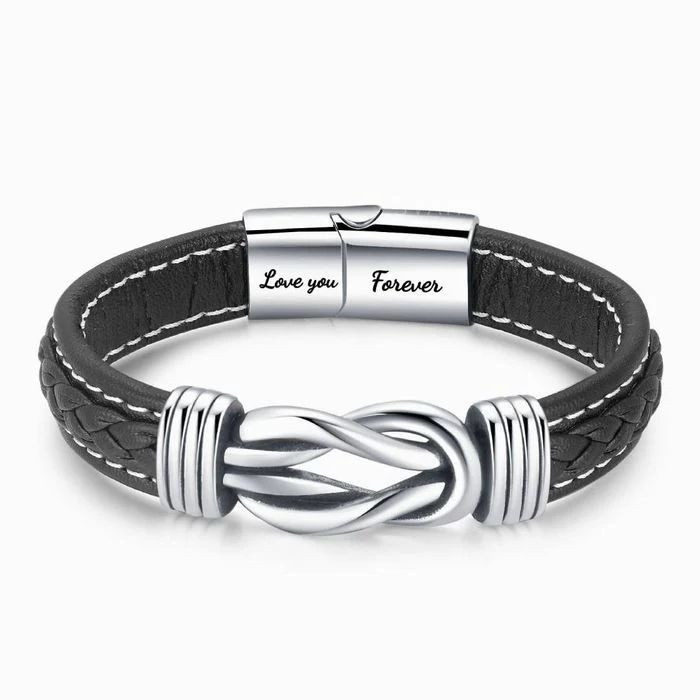 To My Man, I Love You Forever and Always Linked Bracelet - Image 2