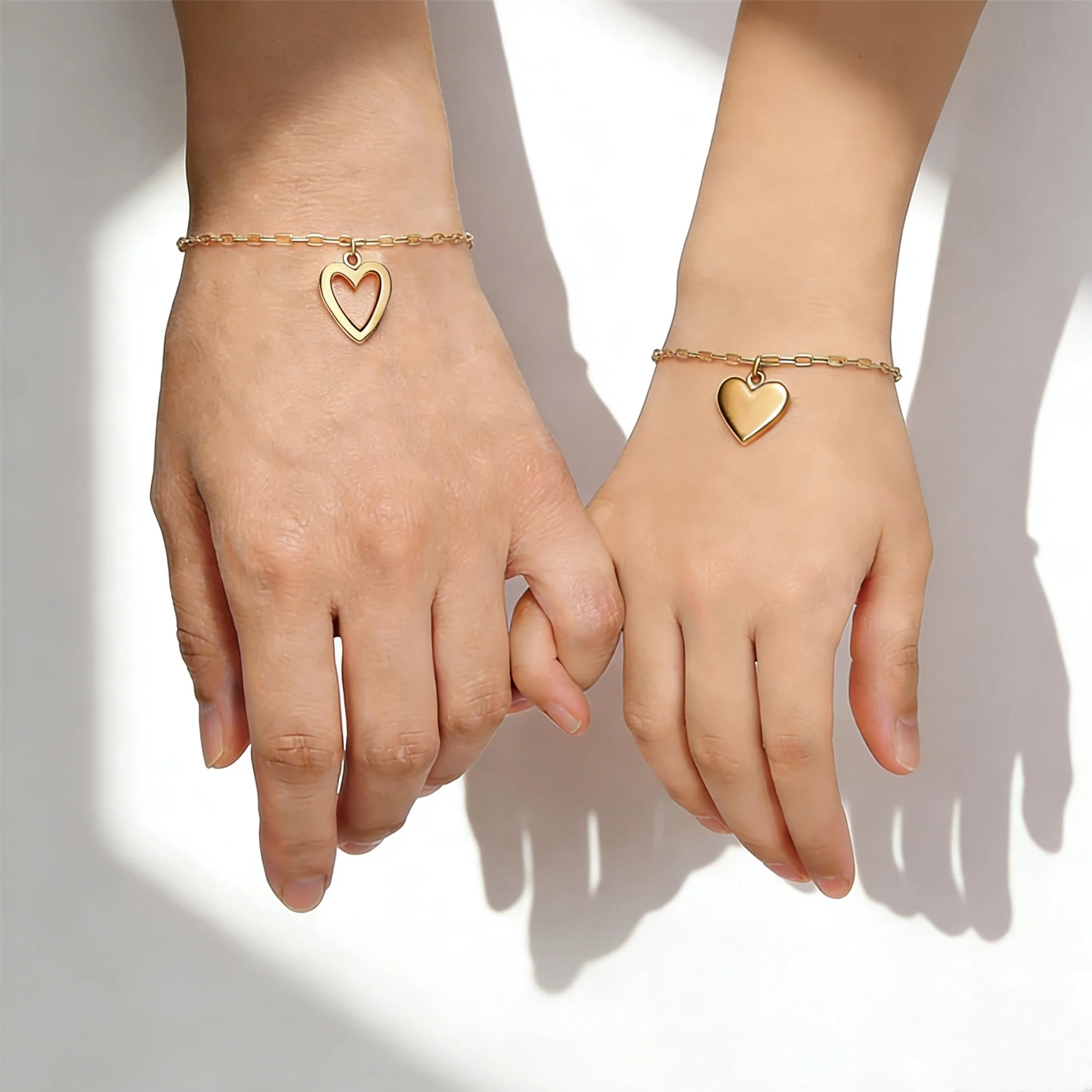 Mother & Daughter Forever Together Heart bracelet - Image 5