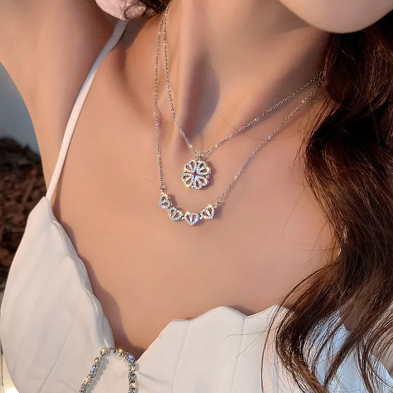 Hot Sale🎁Four Leaf Heart Shape Lucky Necklace - Image 5