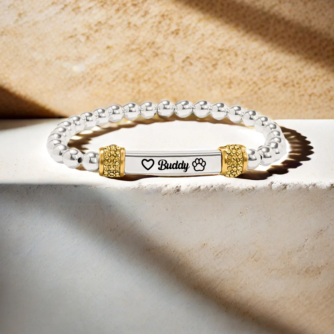 FOR MEMORIAL - My Four-legged Angel is Always Near By Custom Name Bead Bracelet - Image 6