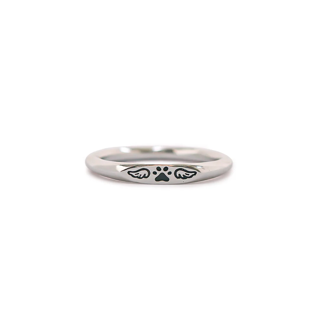 FOR MEMORIAL - My Four-legged Angel is Always Near By Wings Ring - Image 2