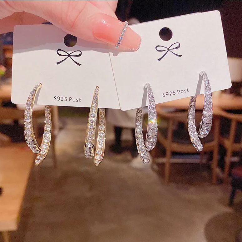 🌸French Cross Mermaid Zircon Earrings - Image 8