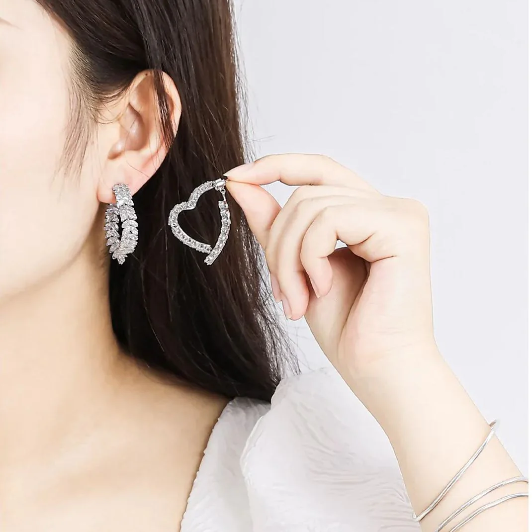 French Crystal Love Earrings - Image 4