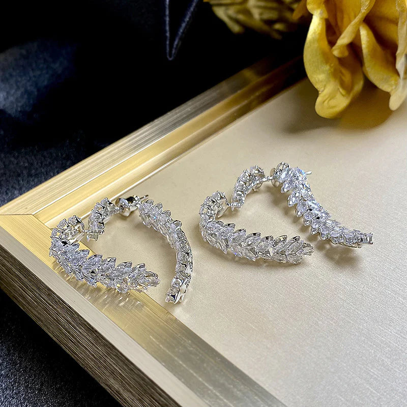 French Crystal Love Earrings - Image 7