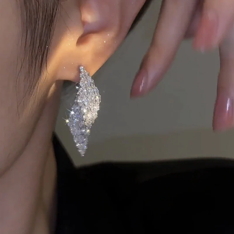 🌸French Rhombus Zircon Earrings