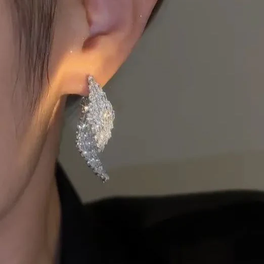 🌸French Rhombus Zircon Earrings - Image 5