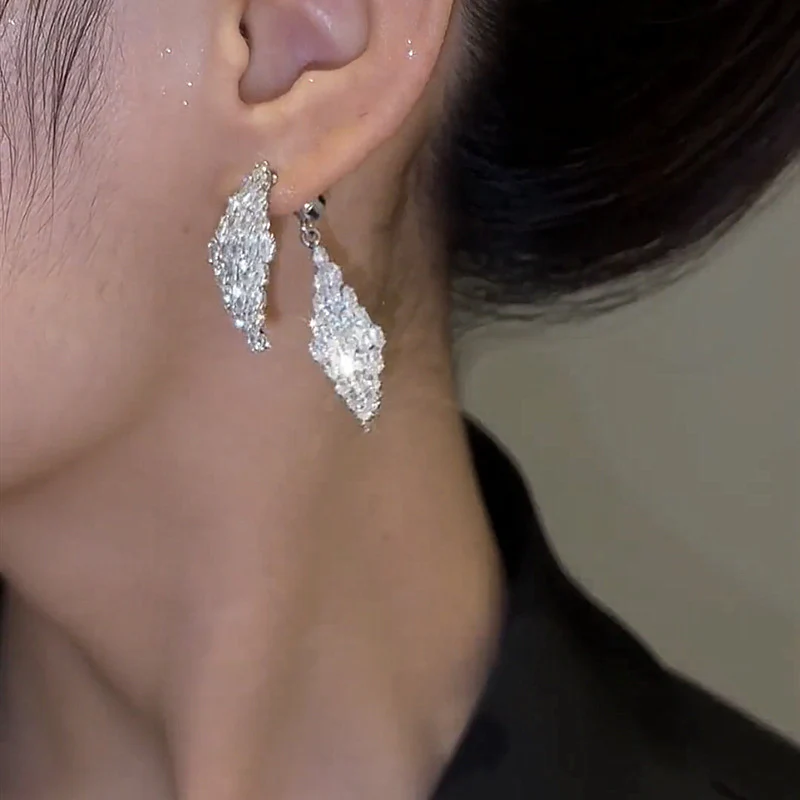 🌸French Rhombus Zircon Earrings - Image 6