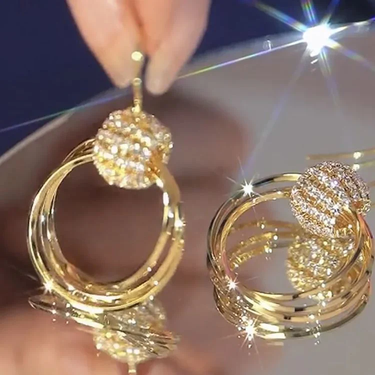 🌸Mother's Day Hot Sale✨FRENCH STYLE CRYSTAL HOOP EARRINGS - Image 6