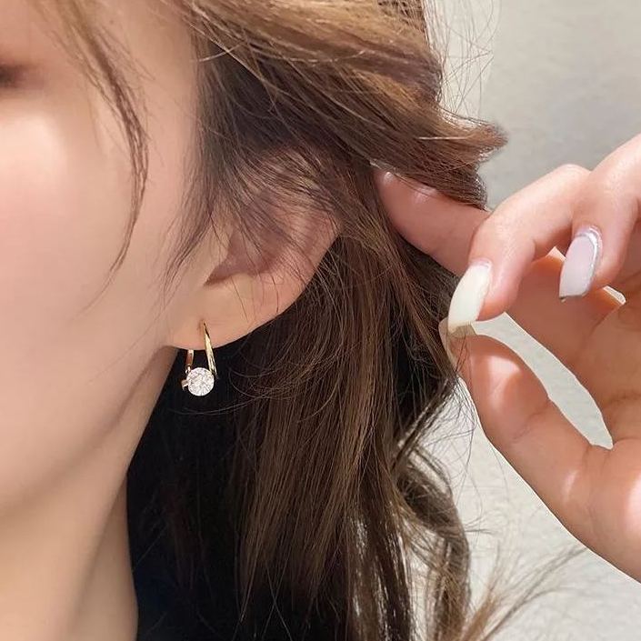 Hot Sale🎁French Style Minimalist Zircon Earrings - Image 3