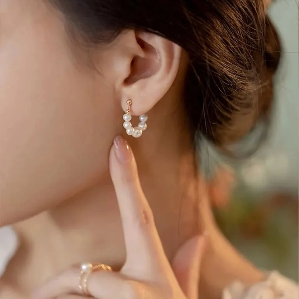Hot Sale🎁Baroque Natural Freshwater Pearl Earrings - Image 4