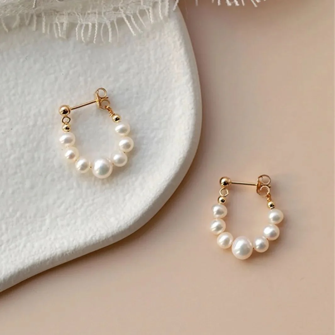 Hot Sale🎁Baroque Natural Freshwater Pearl Earrings - Image 5