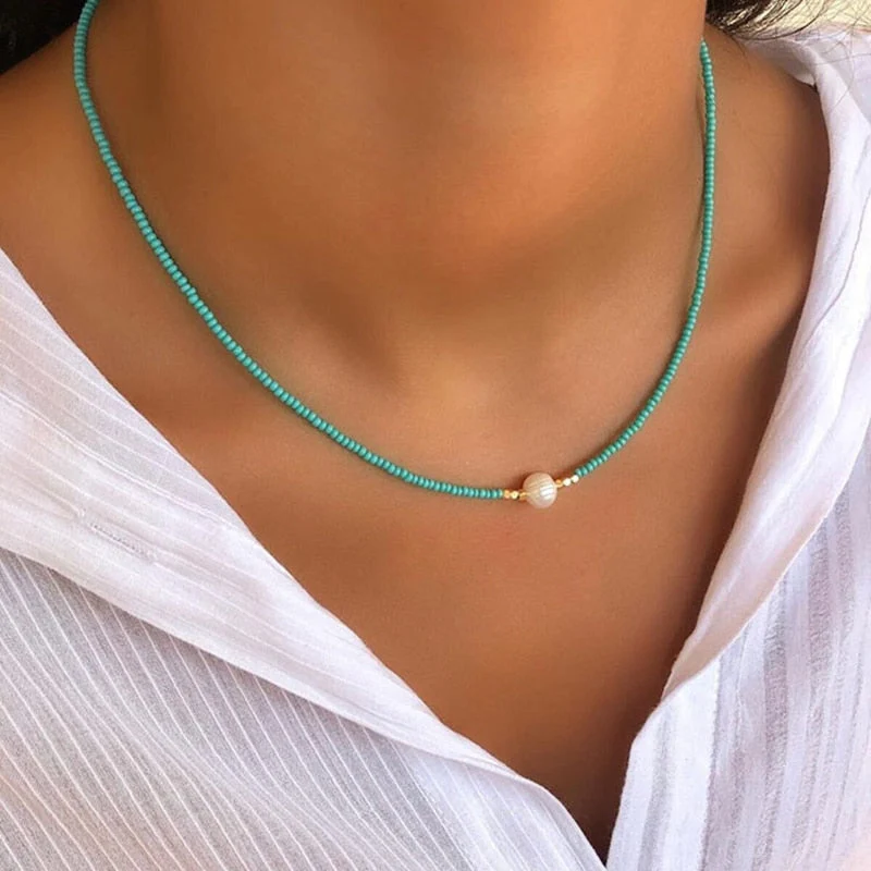 For Granddaughter - I am so proud of you freshwater pearl necklace - Image 5