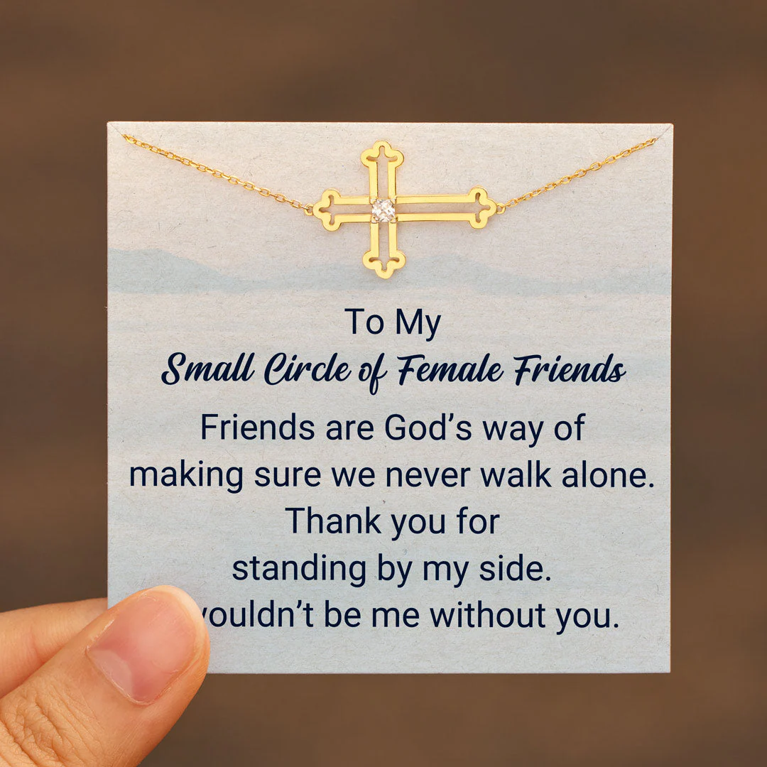 My Small Circle Of Female Friends Hollow Out Cross Bracelet - Image 3