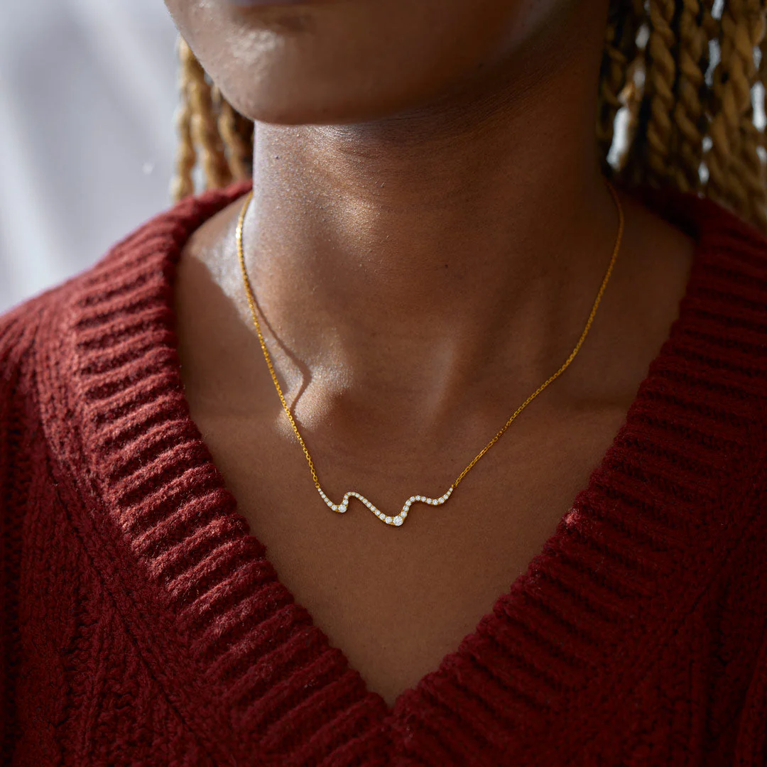 For Daughter I Will Be There For You Wave Necklace - Image 4