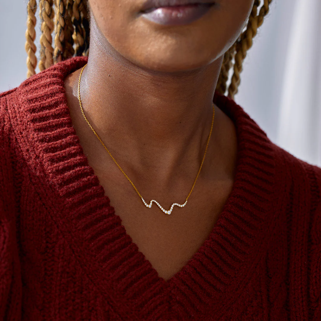 For Daughter I Will Be There For You Wave Necklace - Image 5
