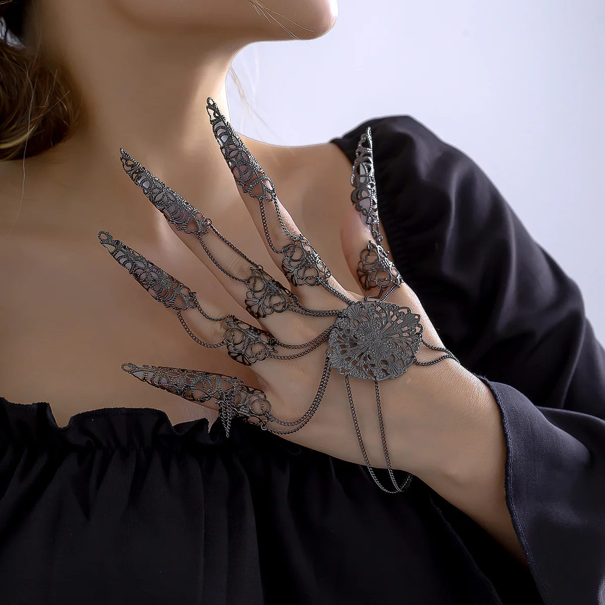 GOTHIC GLOVE METAL CUTOUT BRACELE - Image 4