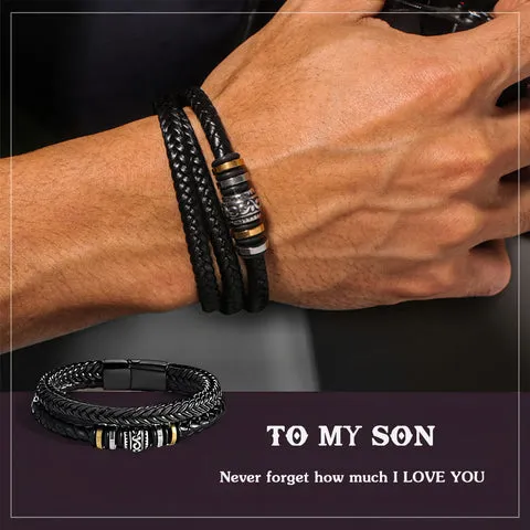 To My Grandson- Never forget how much I love you Bracelet - Image 2