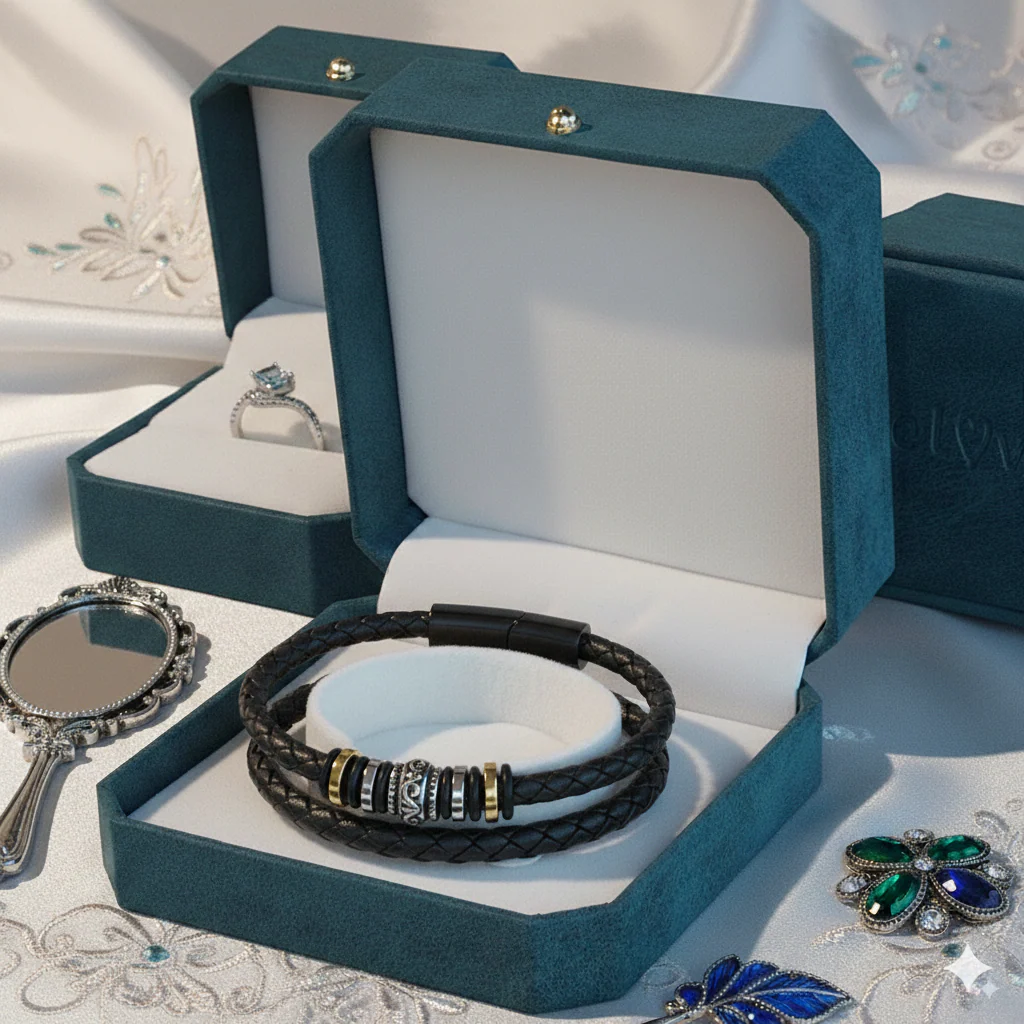 To My Grandson- Never forget how much I love you Bracelet - Image 3